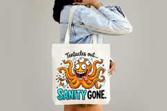 Funny Crazy Coffee Octopus Sublimation PNG Product Image 4