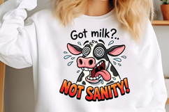 Funny Crazy Cow Sublimation PNG Product Image 2
