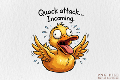 Funny Crazy Duck Sublimation PNG Product Image 1