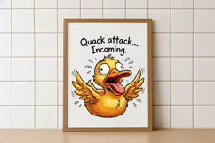 Funny Crazy Duck Sublimation PNG Product Image 5