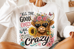 Funny Crazy Highland Cow Sarcastic PNG Product Image 3