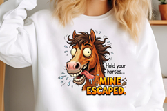 Funny Crazy Horse Sublimation PNG Product Image 2