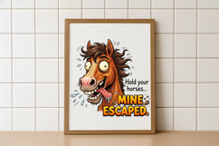 Funny Crazy Horse Sublimation PNG Product Image 5