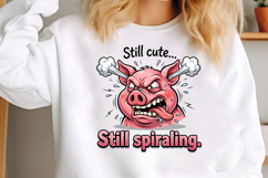 Funny Crazy Pig Sublimation PNG Product Image 2