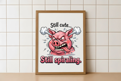 Funny Crazy Pig Sublimation PNG Product Image 5