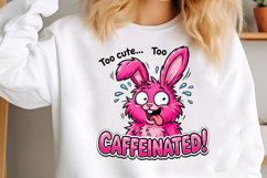 Funny Crazy Pink Bunny Sublimation PNG Product Image 2