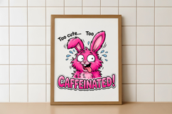 Funny Crazy Pink Bunny Sublimation PNG Product Image 5