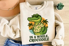Funny Crocodile PNG, In a while Crocodile PNG, Kids Crocodil Product Image 6