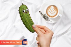Funny Cucumber pickle Sticker, Funny Food Sticker Product Image 1