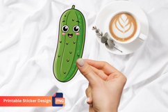 Funny Cucumber pickle Sticker, Funny Food Sticker Product Image 1