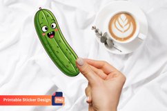 Funny Cucumber pickle Sticker, Funny Food Sticker Product Image 1