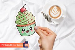 Funny Cupcake Sticker, Dessert Lover Sticker, Fun Cupcake Product Image 1