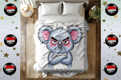 Watercolor Funny Grumpy Animals Clipart Product Image 5