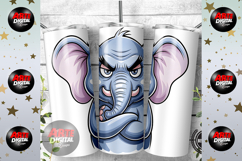 Watercolor Funny Grumpy Animals Clipart Product Image 4