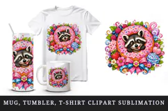 Funny cute tumbler, mug wrap, clipart sublimation design Product Image 1