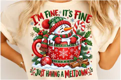 Funny Cute Snowman Png Christmas PNG Product Image 2