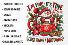 Funny Cute Snowman Png Christmas PNG Product Image 3