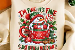 Funny Cute Snowman Png Christmas PNG Product Image 5