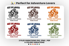 Get in Loser SVG, Raccoon Clipart, Funny Animal SVG, Mischief Shirt Design, Cycling Raccoon PNG, Biker Raccoon SVG, Funny Quote SVG, Animal Mischief Clipart, Raccoon on Bike, Funny SVG Bundle
