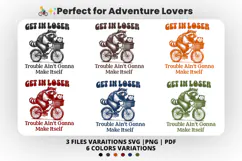 Get in Loser SVG, Raccoon Clipart, Funny Animal SVG, Mischief Shirt Design, Cycling Raccoon PNG, Biker Raccoon SVG, Funny Quote SVG, Animal Mischief Clipart, Raccoon on Bike, Funny SVG Bundle