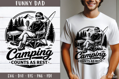 Funny Dad Camping Skeleton design