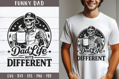 Funny Dad Life Hits Different Skull Fatherhood design