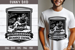 Funny Dad Recharge Station SVG PNG print design
