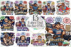 Funny Dad Sticker PNG Product Image 1