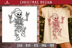 Funny Dancing Skeleton Christmas SVG