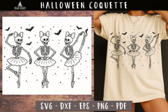 Funny Dancing Skeleton Halloween Ballerina svg