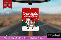Funny Deer Xmas Air Freshener PNG Christmas PNG Sublimation Product Image 1