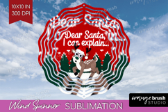 Funny Deer Xmas Wind Spinner Sublimation PNG Christmas Round Product Image 1