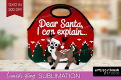 Funny Deer Xmas Lunch Bag Christmas Lunch Bug PNG Product Image 1
