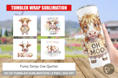 Funny Derpy Cow Quotes Tumbler Product Image 1