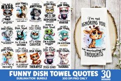 Funny Dish Towel Sublimation Bundle, Funny Kitchen Towel PNG Product Image 1