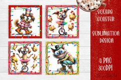 Funny Christmas humorous dog Coaster Design | animal Square Product Image 1