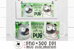 funny pug dog mug png on mugs
