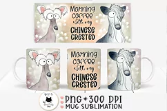 funny chinese crested dog wrap for mugs