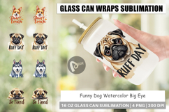 Funny Dog Big Eye Glass Can Product Image 1