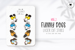 Funny Dog Stud Earrings Vol.2 | Dog Earrings Laser Cut Product Image 1