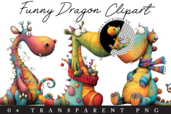 Funny Dragon Clipart Sublimation Product Image 1