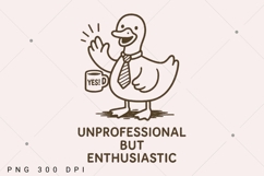 Funny Duck PNG, Unprofessional But Enthusiastic PNG Product Image 6