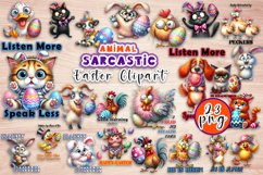 Funny Easter Animal Clipart Product Image 1