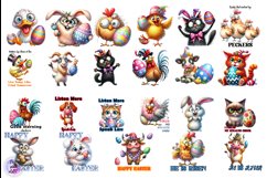 Funny Easter Animal Clipart Product Image 2