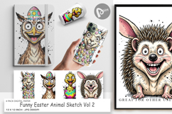 Funny Easter Animal Digital Paper Product Image 1