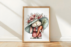 Whimsical Funny Easter Bunny Clipart Png Product Image 2