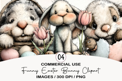 Funny Easter Bunny Clipart Product Image 1