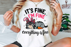 Funny Easter Cat Bunny PNG, Easter Cat PNG, Easter PNG Product Image 2