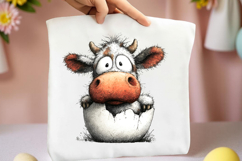 Funny Easter Cow Clipart Product Image 2