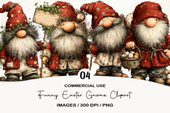 Funny Easter Gnome Clipart Product Image 1